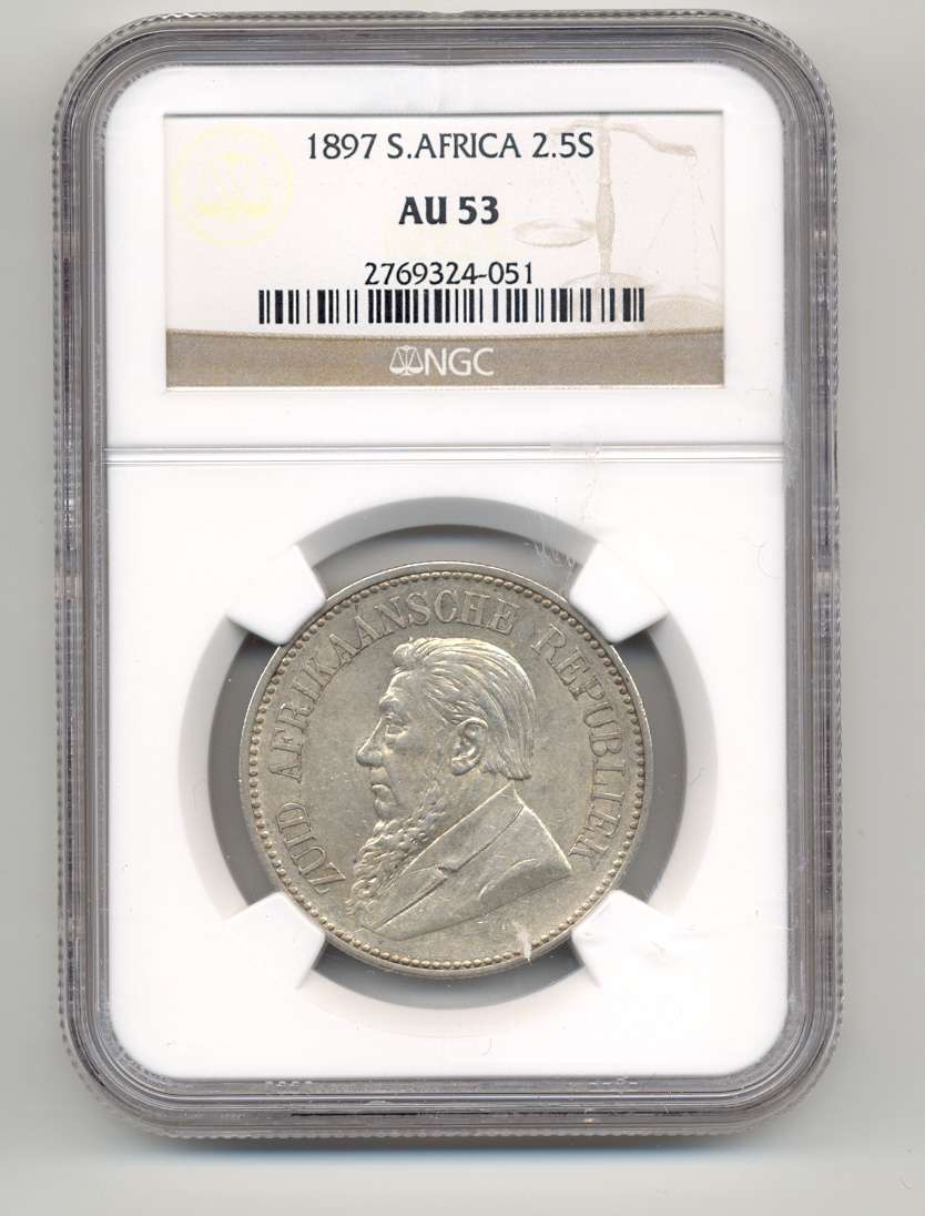 1897 *** 2.5S *** AU53 *** Very collectable, better than an AU53