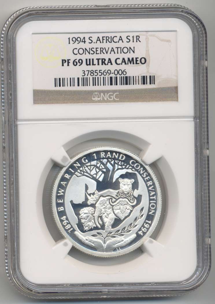1994 *** SILVER R1 *** PF69 UC *** Conservation; 2nd highest - only 1 graded higher