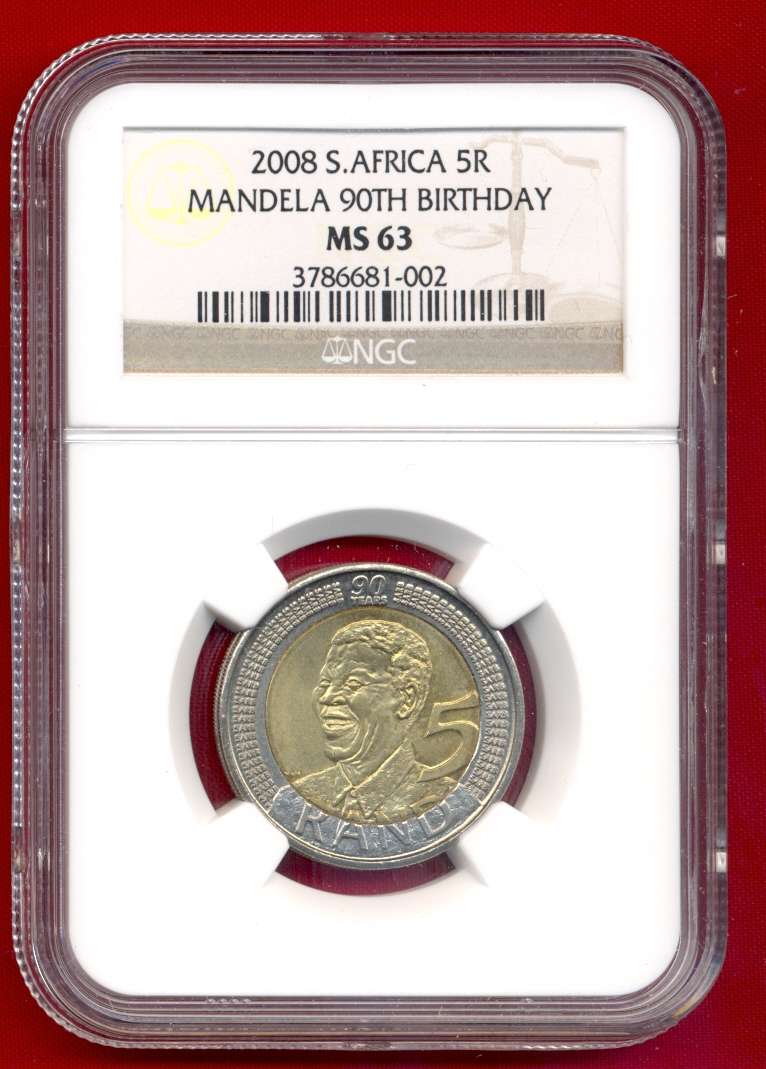 ***MS63*** BIRTHDAY MANDELA R5 *** NGC graded !!!!! 2 Available !!!