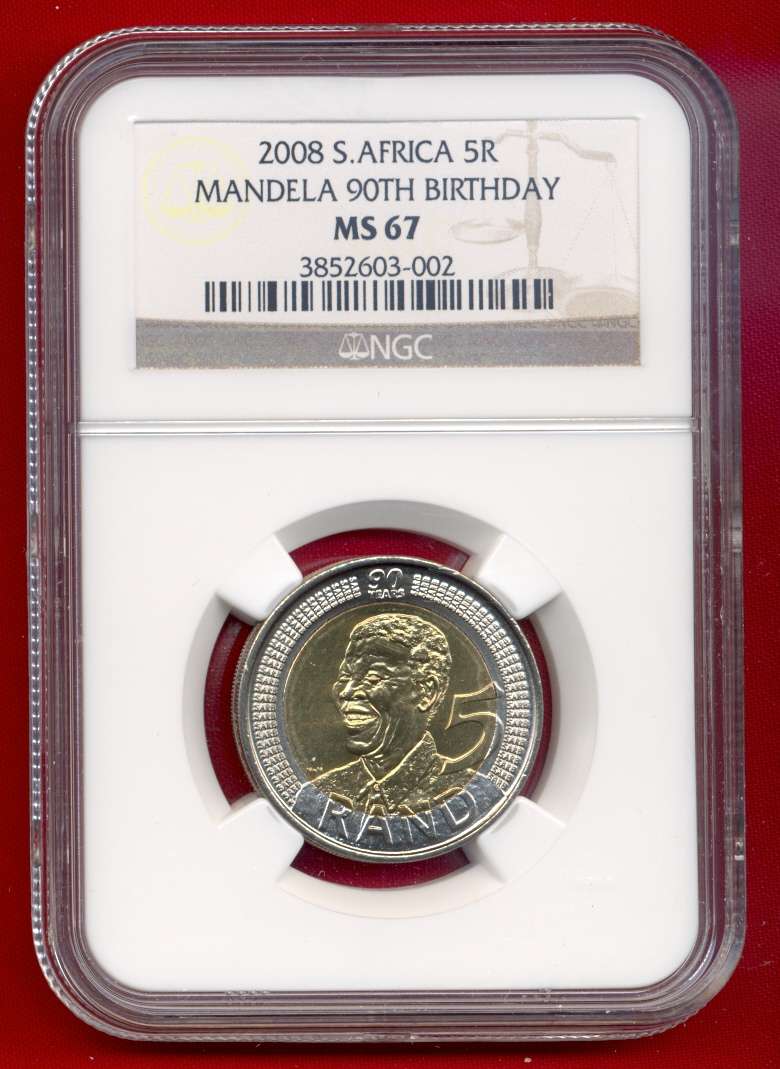 ***MS67***Very High Grade !!! *** Birthday Mandela R5 *** NGC graded, 8 available