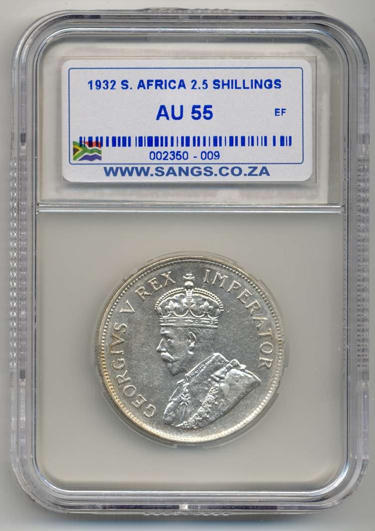 1932 *** 2.5S *** AU55 *** Catalogued at R20 000 in unc condition, starting at a crazy R1 auction