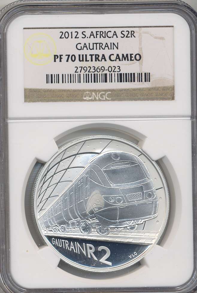 2012 GAUTRAIN - PF70 UC *** FINEST KNOWN *** 1 OZ SILVER R2 *** BUY IT GRADED