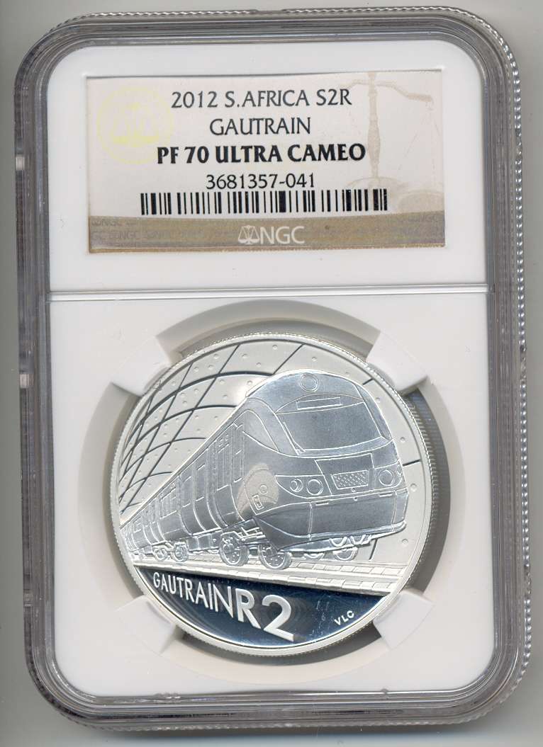 2012 *** Silver R2 *** GAUTRAIN *** PF69 UC - 2nd highest grade