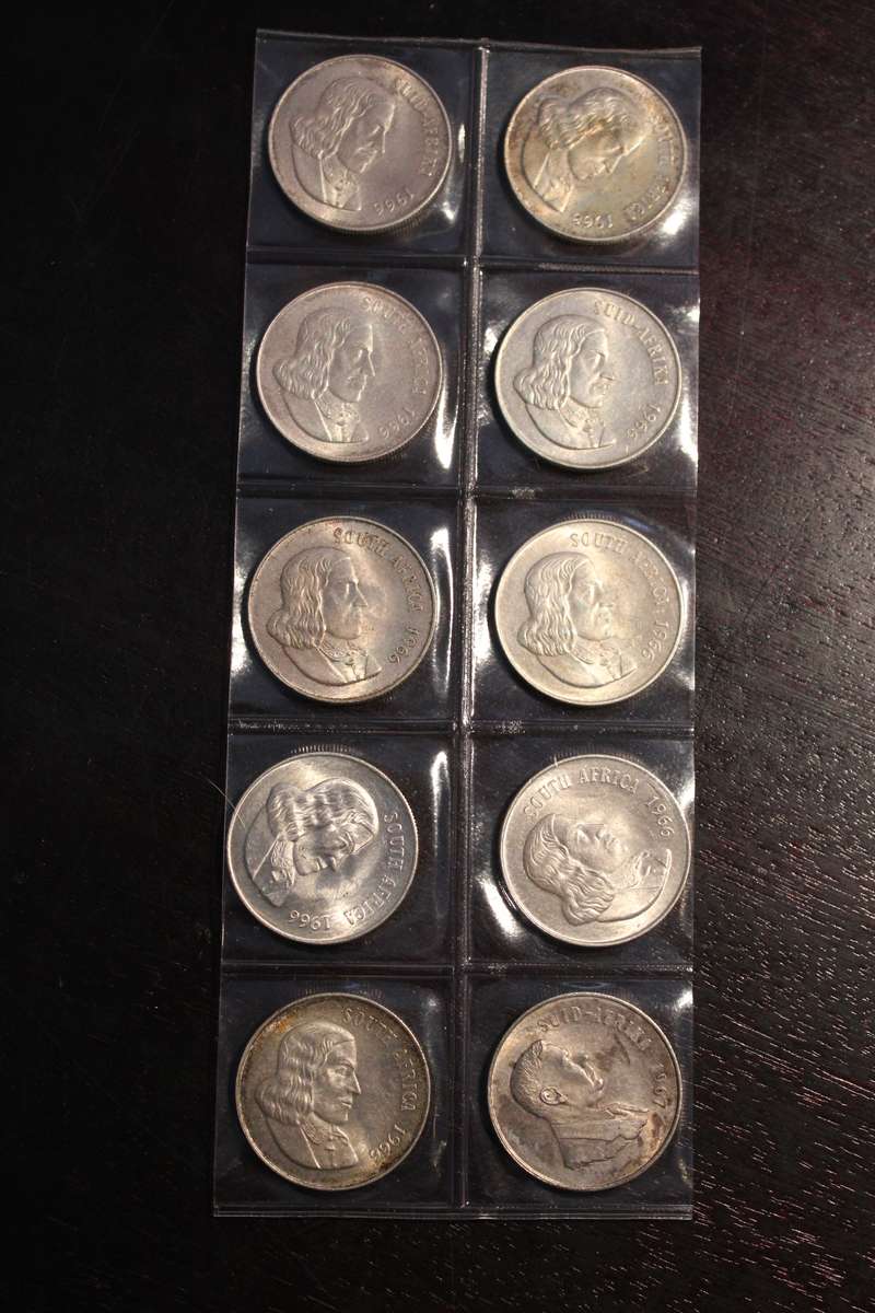 1966-1967 *** 10 x Silver R1 coins *** AU to Unc; bid per coin