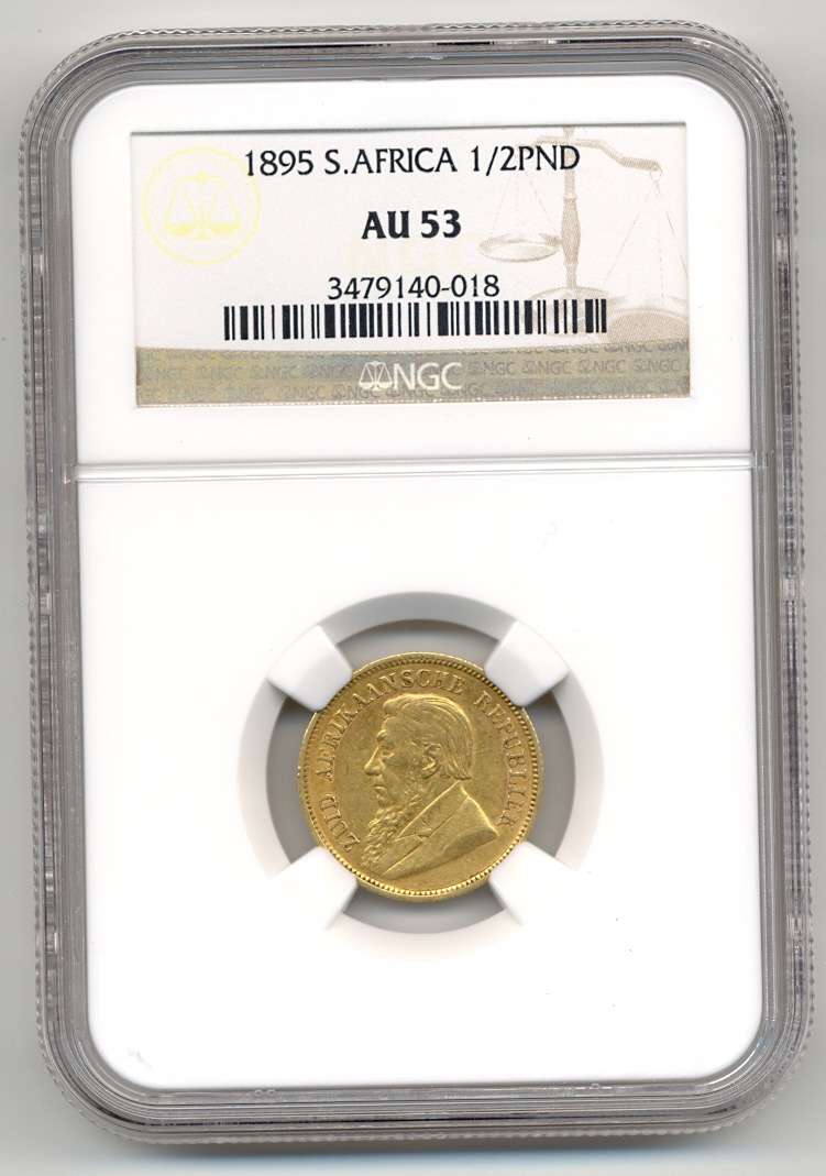 1895 *** 1/2 pond *** AU53 *** invest in gold