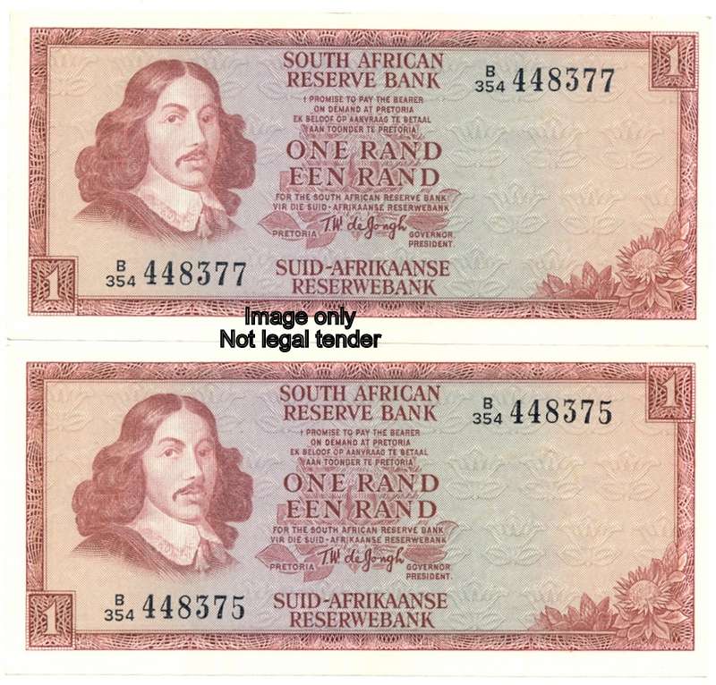 R1 third issue *** TW de Jongh *** 2 notes *** Bid per note to take the lot, R1 starting auction