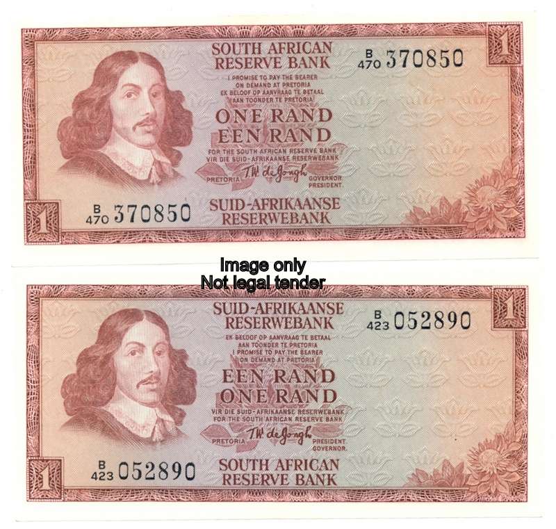 R1 third issue *** TW de Jongh *** 2 notes *** Bid per note to take the lot, R1 starting auction