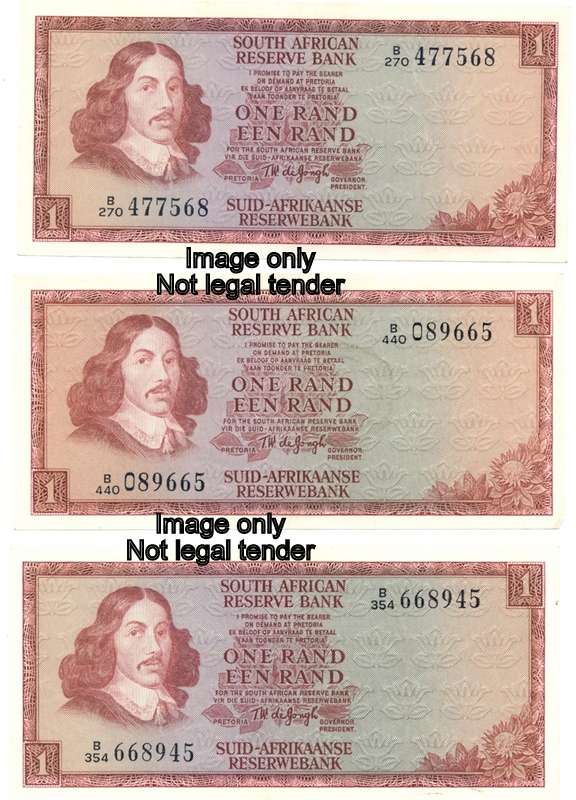 R1 third issue *** TW de Jongh *** 3 notes *** Bid per note to take the lot, R1 starting auction