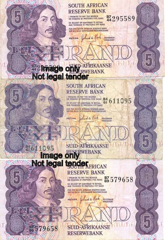 R5 *** GPC de Kock *** Various condition *** Bid per note to take all