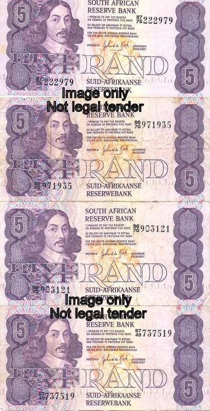 R5 *** GPC de Kock *** Various condition *** Bid per note to take all