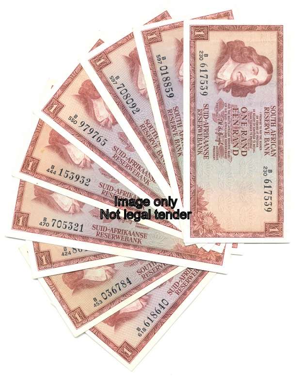 R1 various *** TW de Jongh *** VF to Au *** bid per note to take all