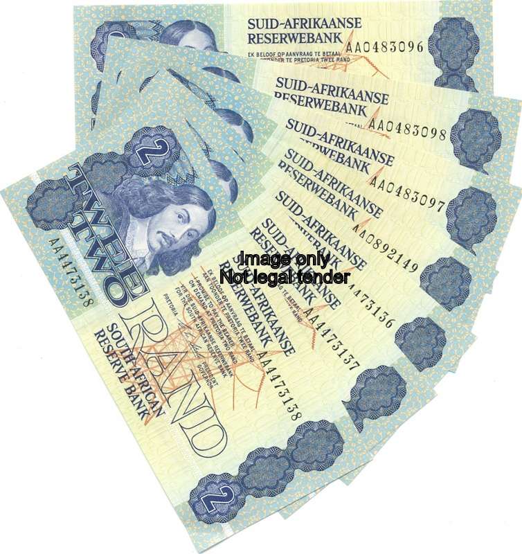 R2 1st and only issue *** Stals *** Mainly a/Unc *** AA series, bid per note for the lot