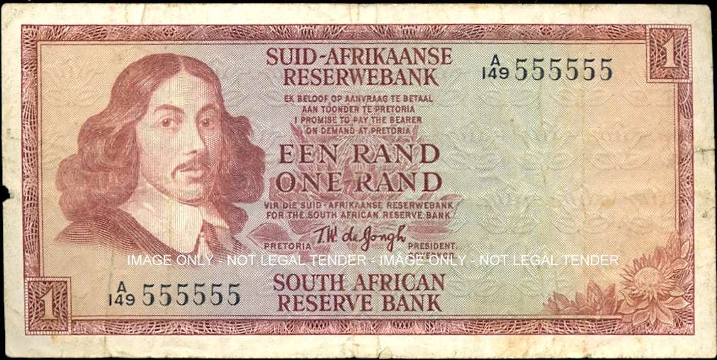 R1 first issue *** TW de Jongh *** Great number: 555555 *** Unique and collectable