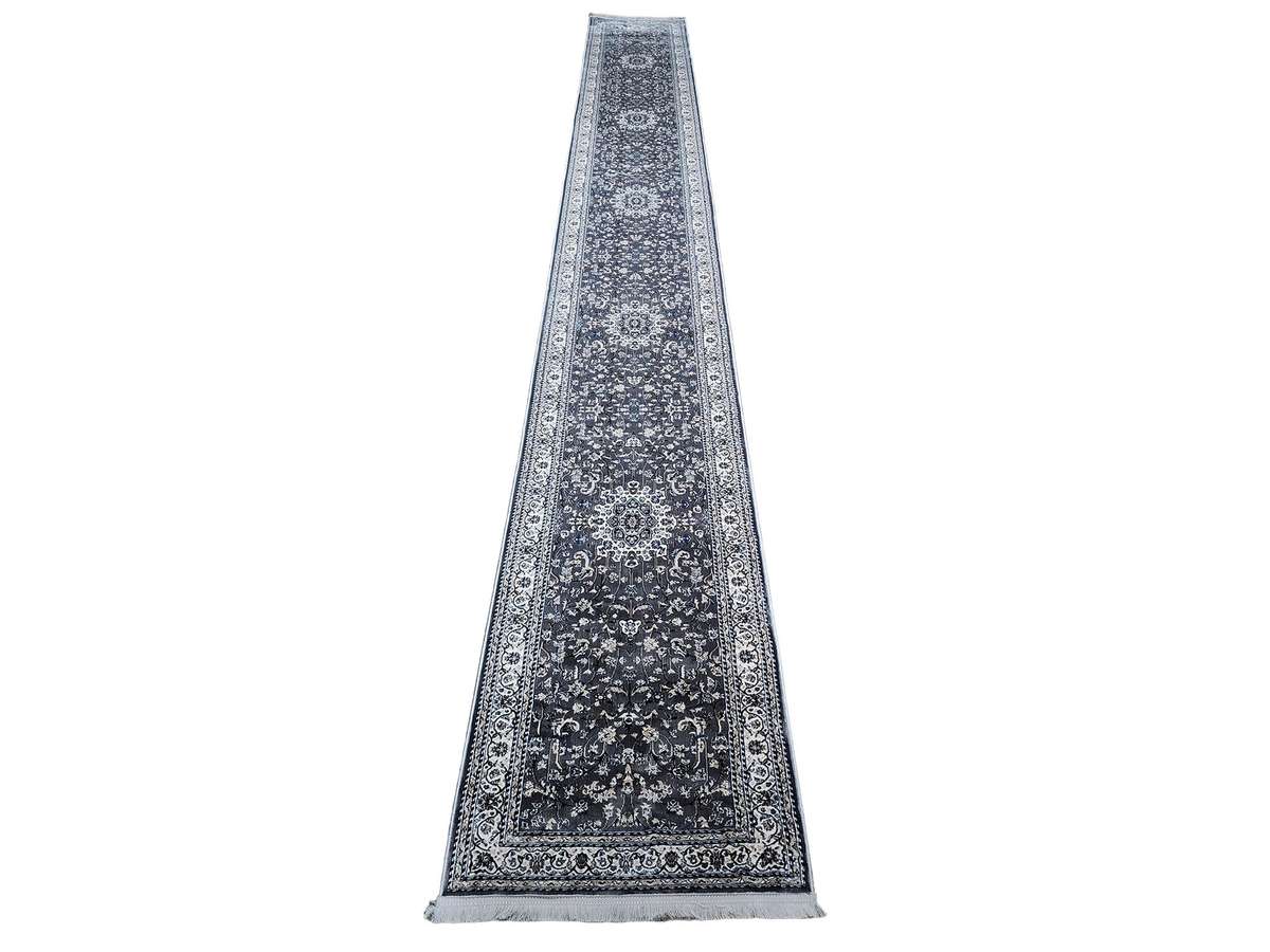 Turkish Machine Made Runner 600x80cm  Grey Hallway Runner