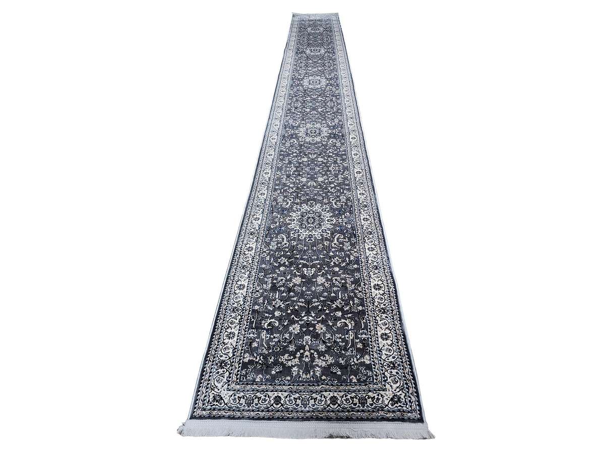 Turkish Machine Made Runner 600x80cm  Grey Hallway Runner
