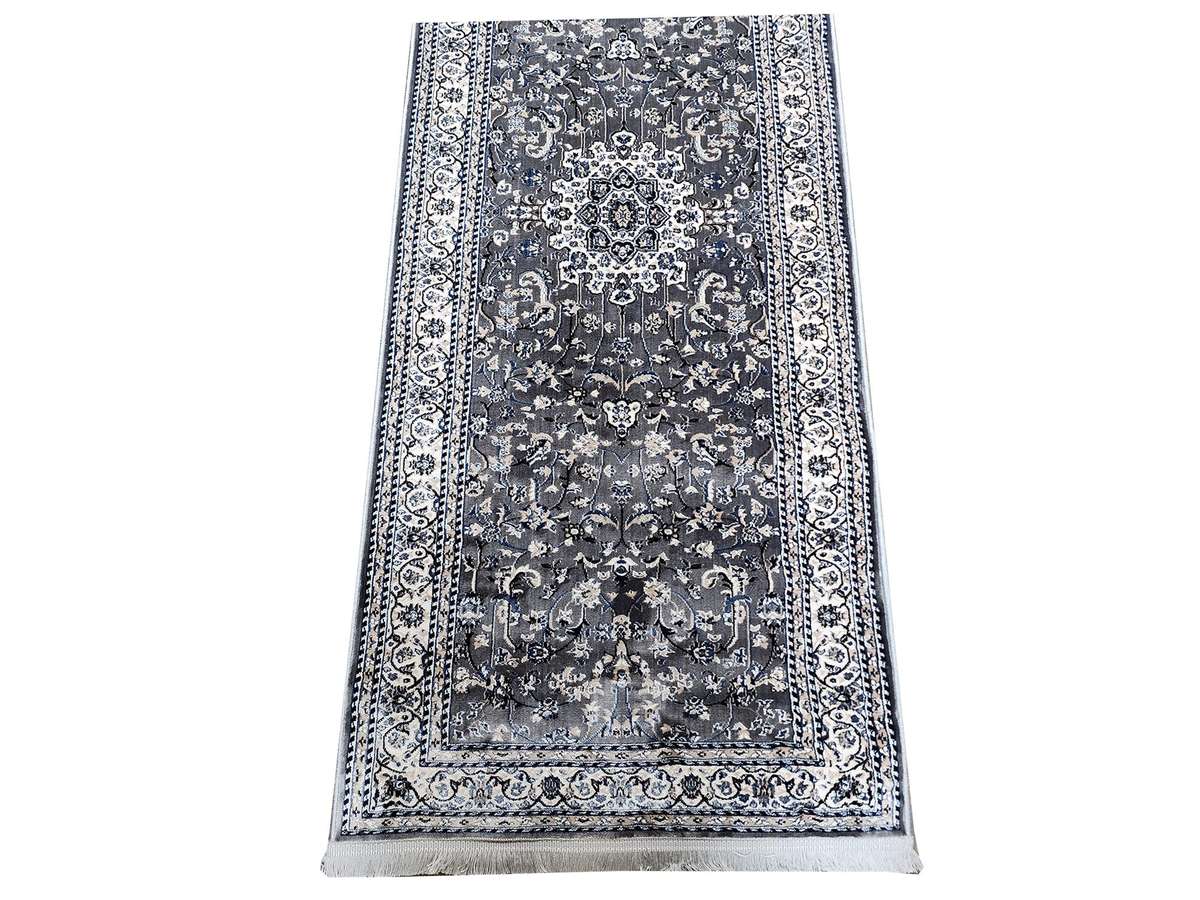 Turkish Machine Made Runner 600x80cm  Grey Hallway Runner