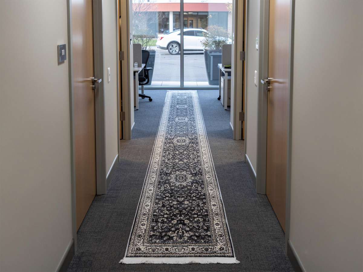Turkish Machine Made Runner 600x80cm  Grey Hallway Runner