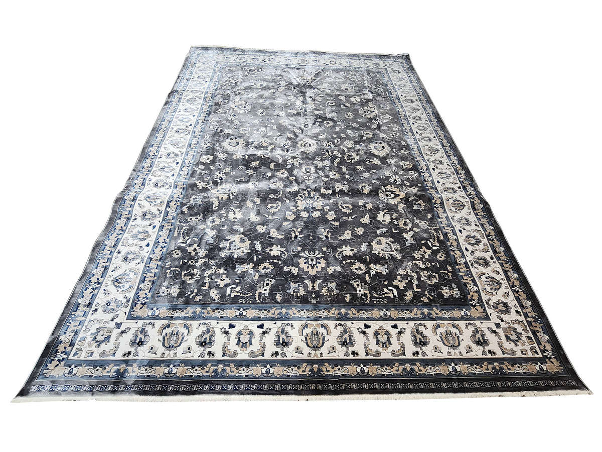 Large Grey Persian Style Carpet  Turkish Machine Made 400x300cm