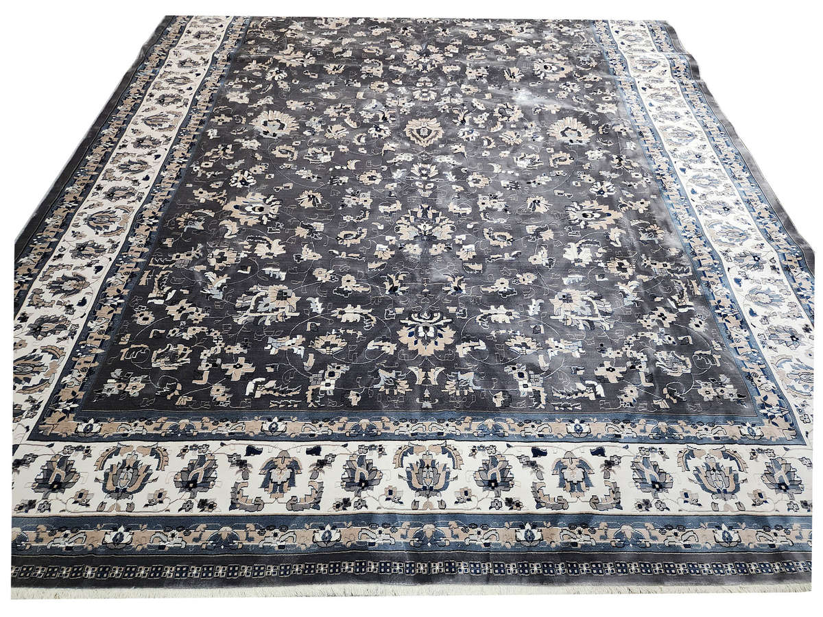 Large Grey Persian Style Carpet  Turkish Machine Made 400x300cm