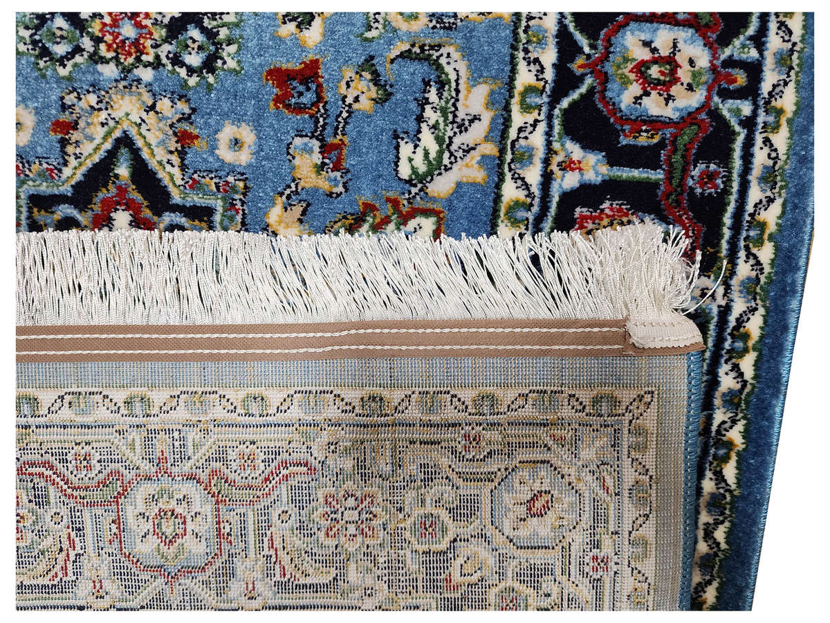 Persian Heriz Style Runner Rug  Blue Carpet 400x80cm