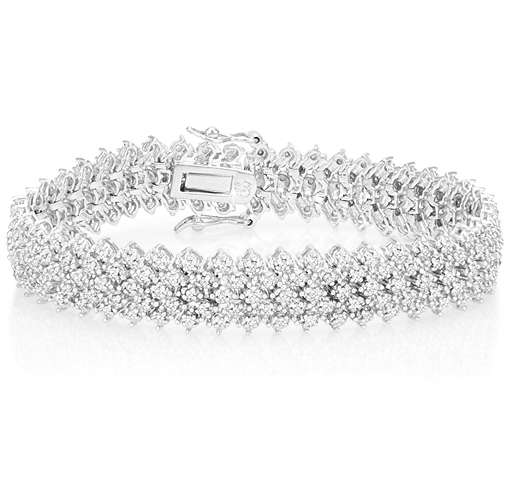 2 Carat Diamond Sterling Silver Tennis Bracelet!