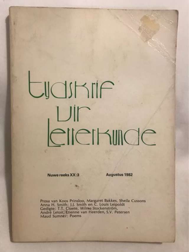 Tydskrif vir Letterkunde, Augustus 1982 - Elize Botha Red.