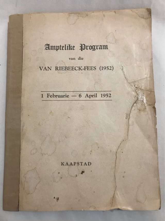 Amptelike Program van die Van Riebeeck-Fees (1952) - E.G.Jansen