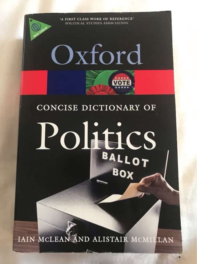 The Concise Oxford Dictionary of Politics - Iain McLean, Alistair McMillan