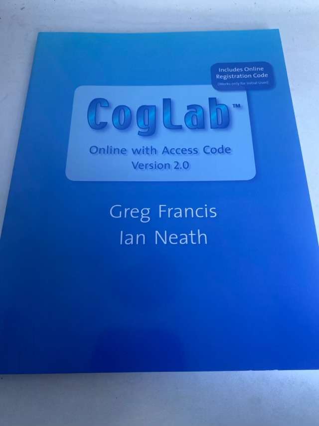 CogLab Online with Access Code, Version 2.0 - Greg Francis,Ian Neath