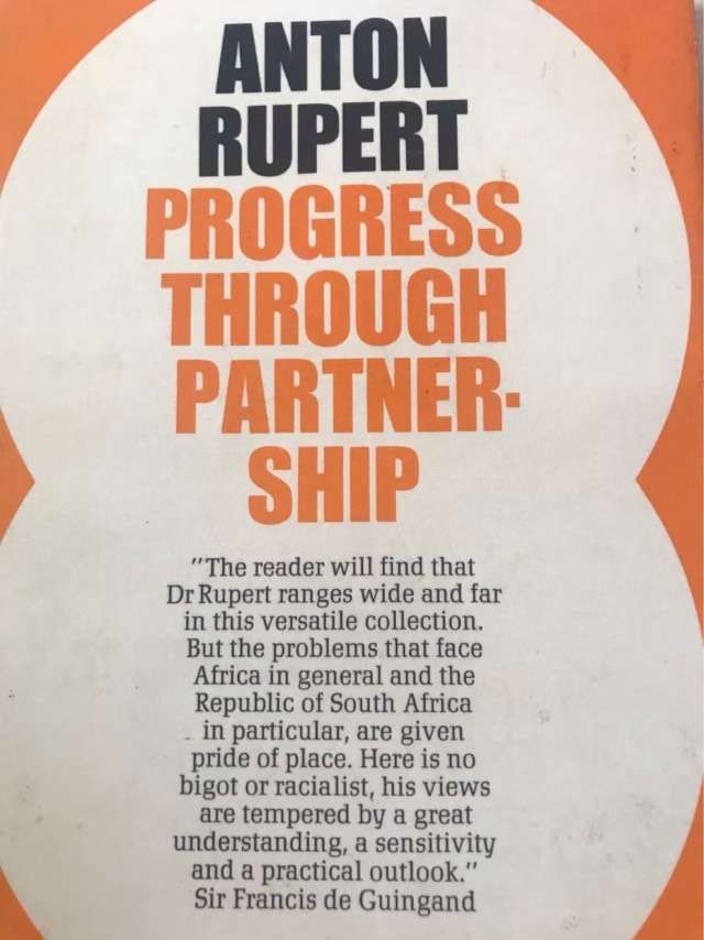 Progress through Partnership - Anton Rupert