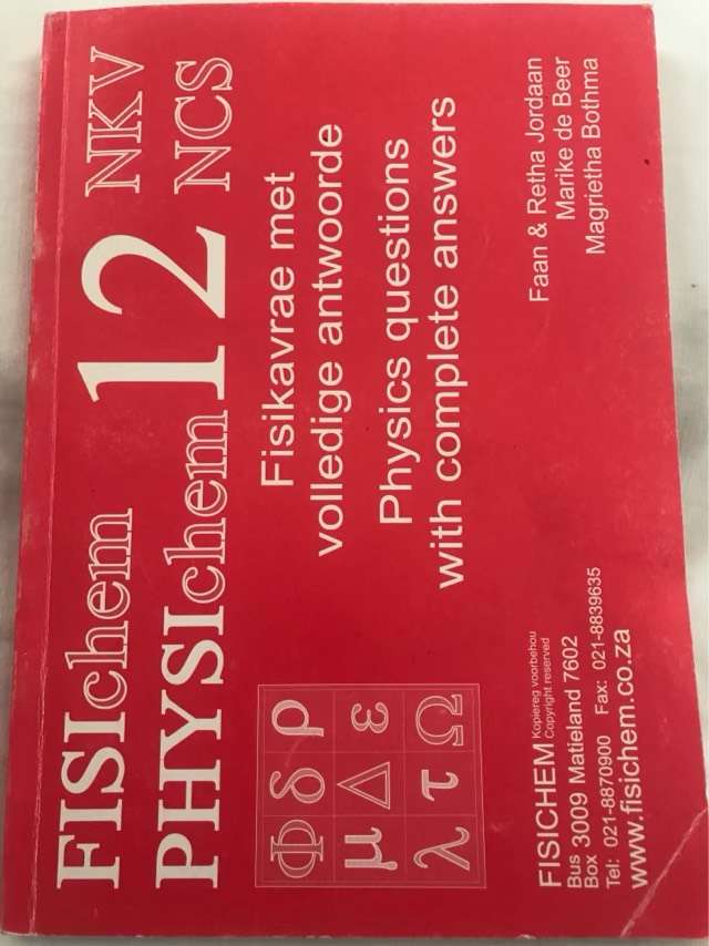 Fisichem 12 NKV, Fisikavrae met volledige antwoorde = Physichem 12 NCS - Faan Jordaan
