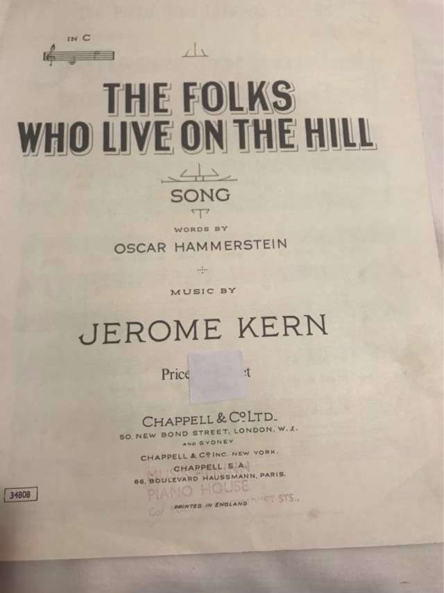 The Folks Who Live On The Hill - Jerome Kern