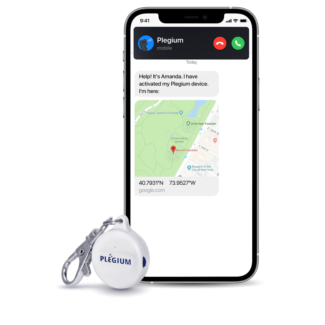 Plegium Smart Emergency Button Portable Silent Alarm