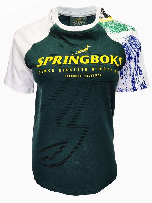 Ladies Springbok SA Flag T-Shirt