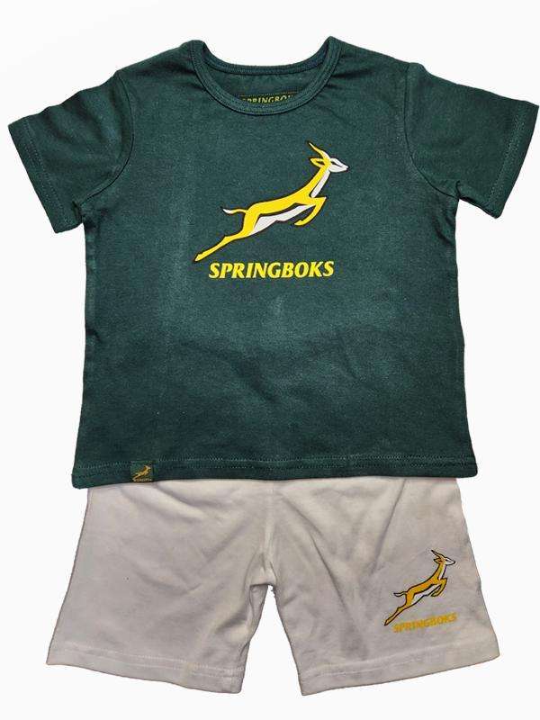 Infants Springbok Twin Set Green/White