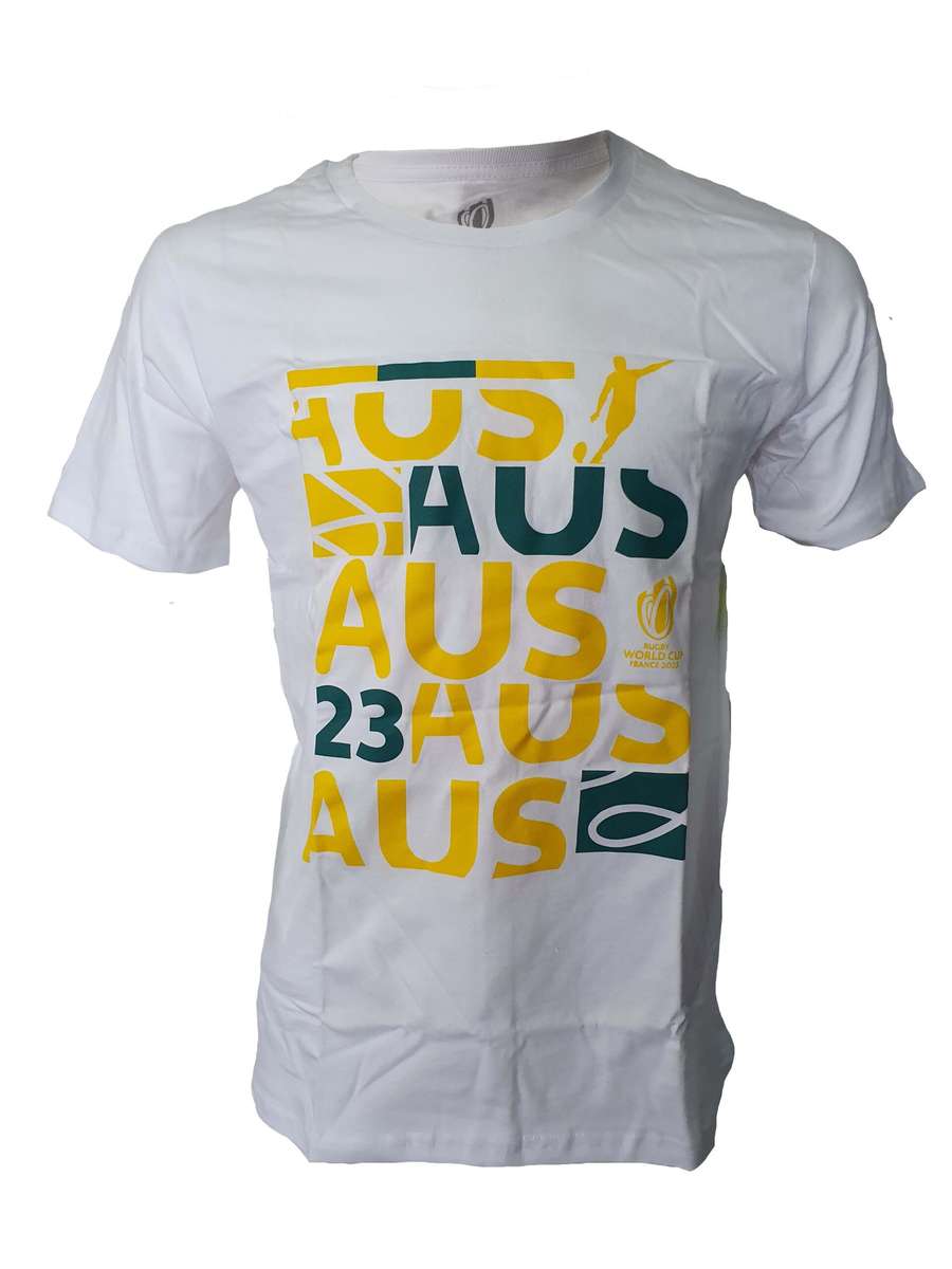 Mens T Shirt Rugby World Cup 23 Australia White