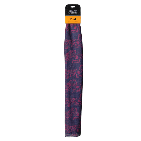 Scarf Zebra Purple South Africa Flag