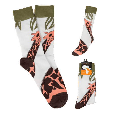 Sock Giraffe Fun South Africa Flag
