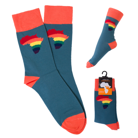 Sock Rainbow Africa South Africa Flag
