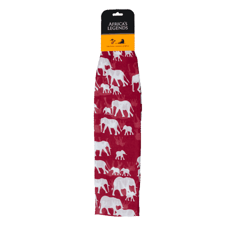 Scarf Elephant Small Red South Africa Flag
