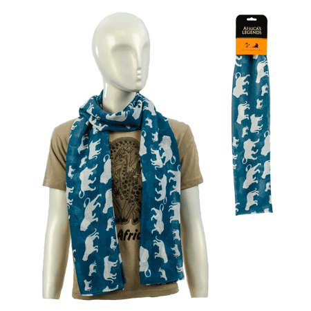 Scarf Lion Blue Small South Africa Flag