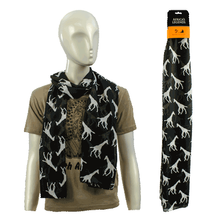 Scarf Giraffe Black Large South Africa Flag
