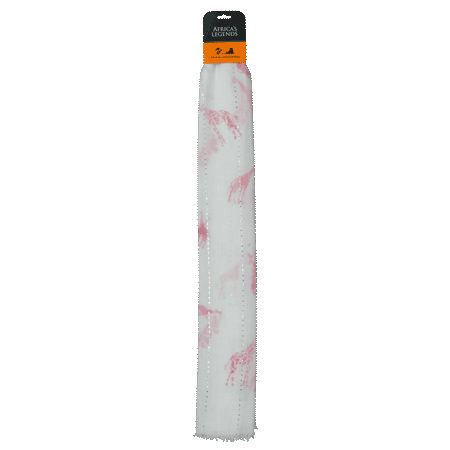 Scarf Giraffe Pink Silver South Africa Flag