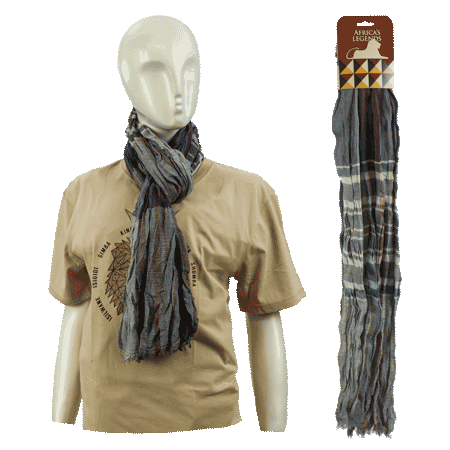 Scarf Check Blue Teal South Africa Flag