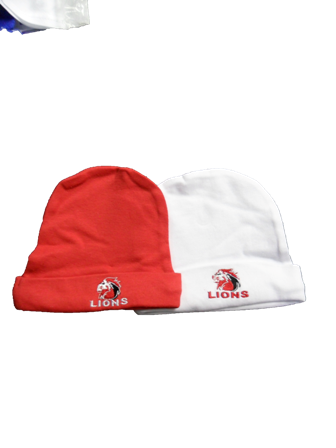 Beanie Infants Lions 2 Piece Red White