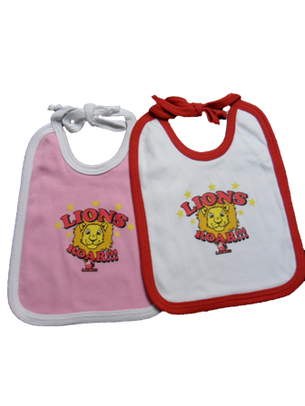 Bib Infants Lions 2 Piece Pink White