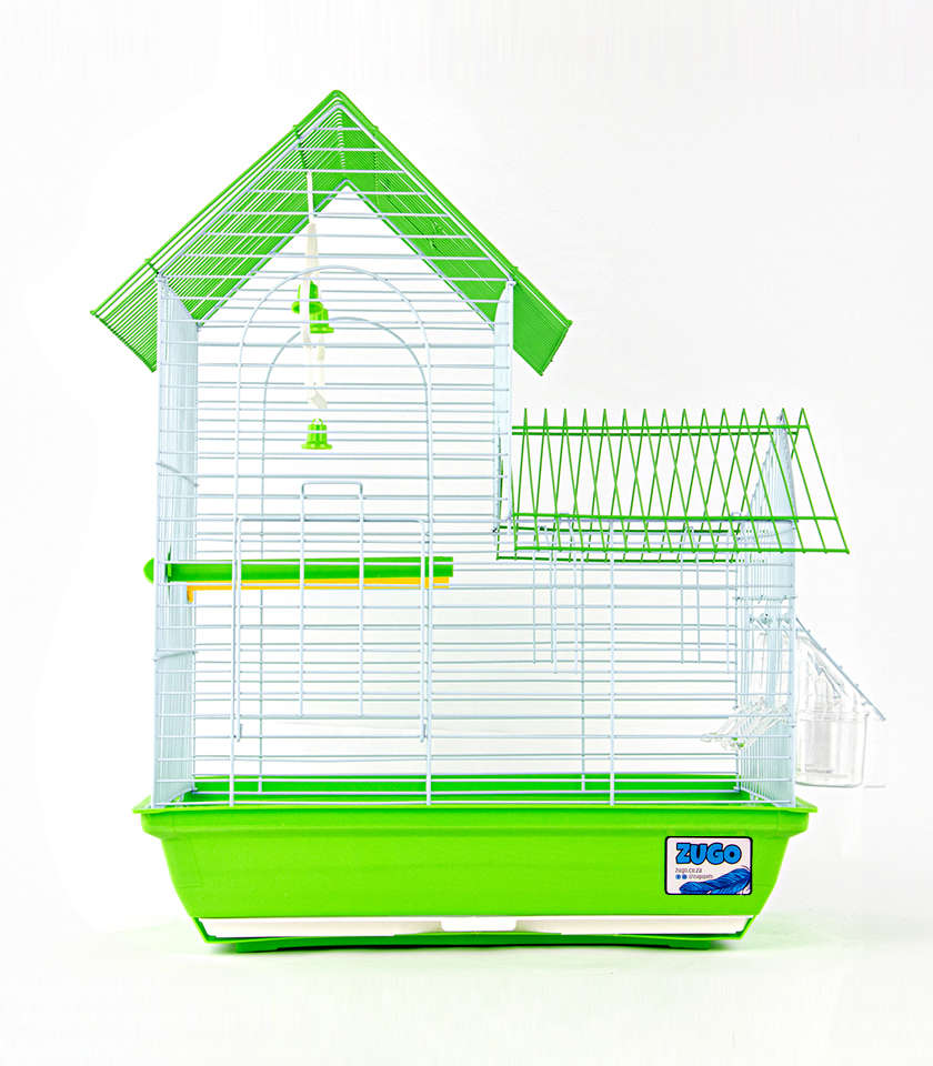 Aviary Bird Cage 4  37x28x46cm  Green | Zugo | Refreshing Green Aviary Cage for Small & Med...