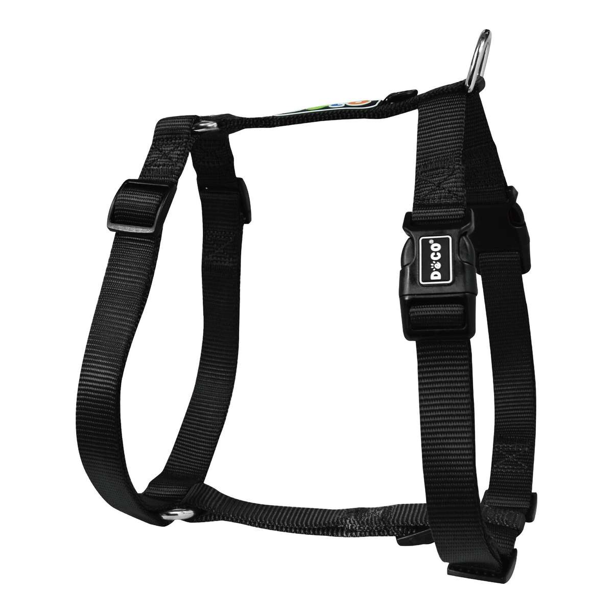 Doco Signature H Dog Harness  M  Black | Doco | Medium Adjustable H-Shaped Dog Harness