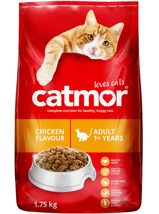 Catmor Chicken Flavour Dry Cat Food  Protein-Rich Recipe  1.75kg Bag | Catmor | Complete Nu...