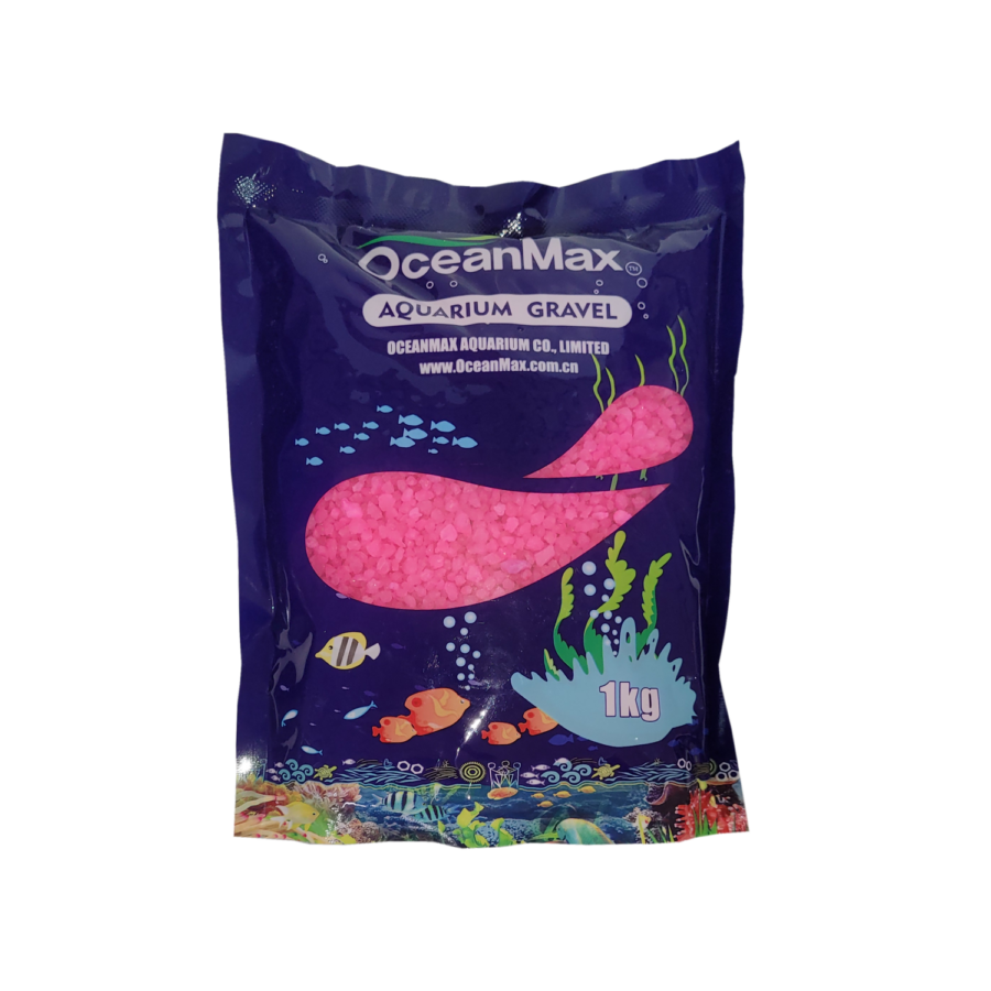 Pink Gravel Fish Tank Substrate Stones  3-5mm Artificial Gravel  1kg Bag | Oceanmax | Playf...